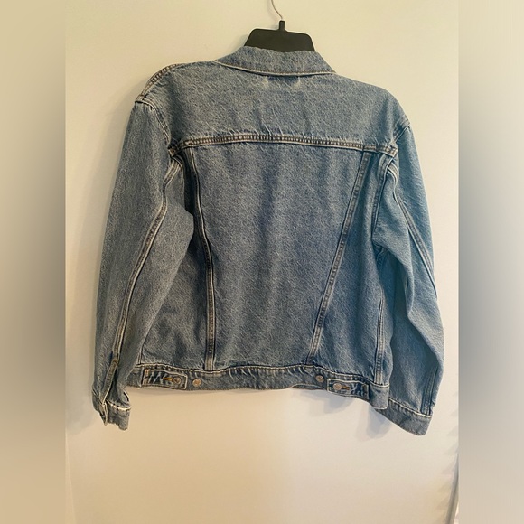 Levi’s Original Denim Trucker Jacket “All Mine” Medium Wash Women’s Medium - Picture 4 of 7